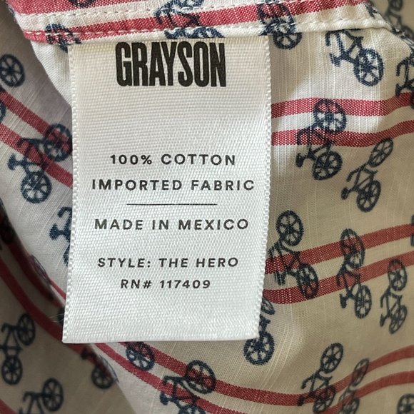 Anthropologie Grayson The Hero Victoria Bike Button Up Top Bicycles Womens 8/10 - Picture 7 of 9